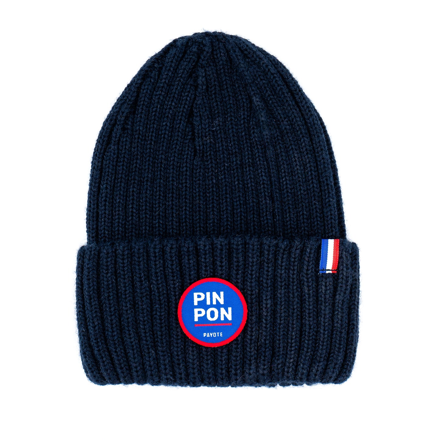 Bonnet bleu marine solidaire et made in France