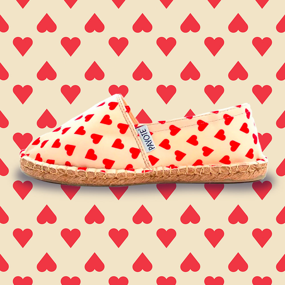 Espadrille imprimée coeur disponible à l'unité