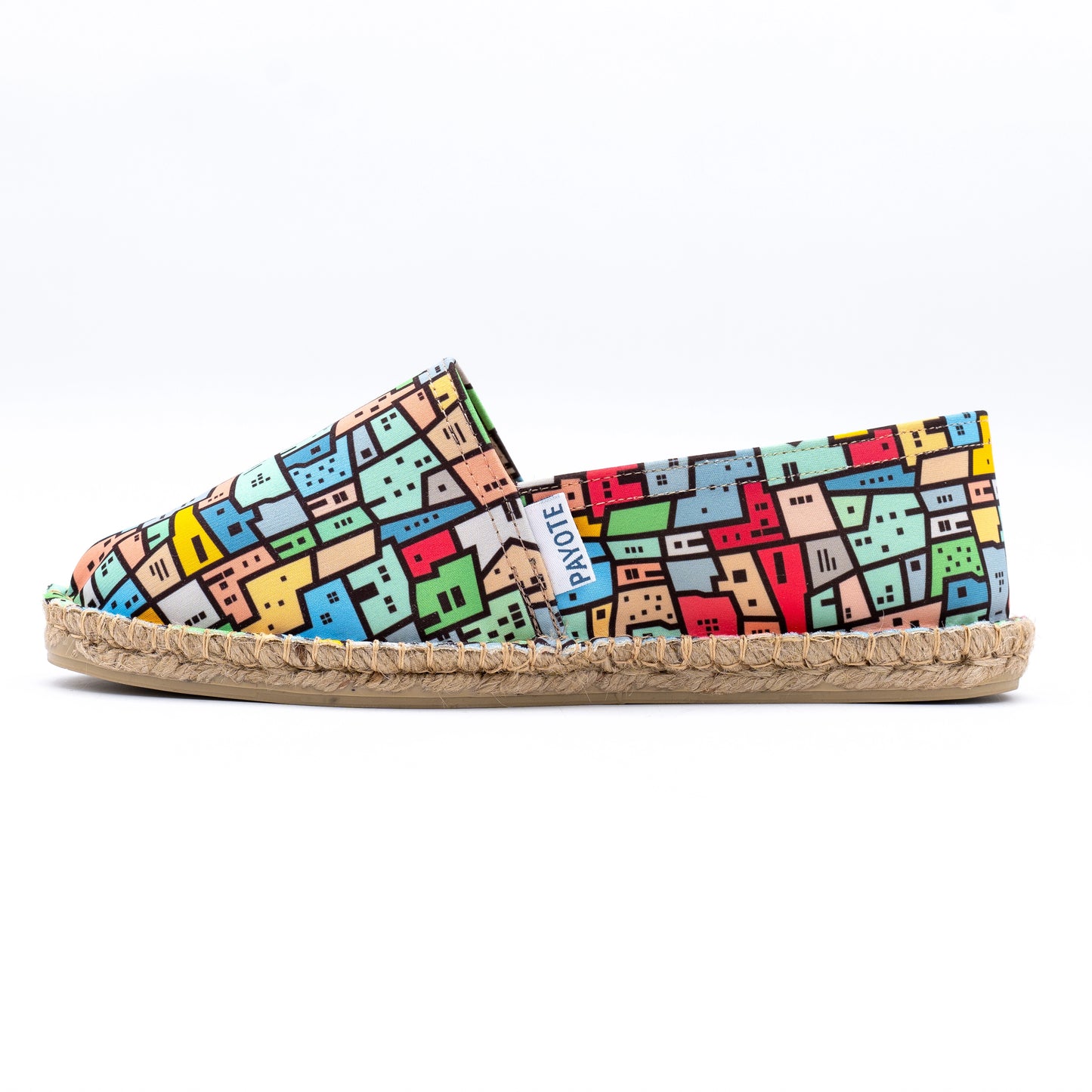 Espadrille imprimée favelas multicolores