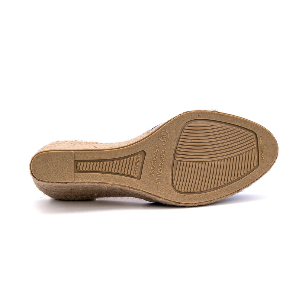 The Khaki Mathilde Lace-Up Wedge Espadrille