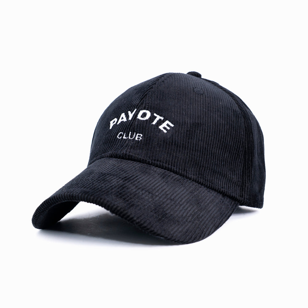Casquette "Payote Club" Côtelée Noire