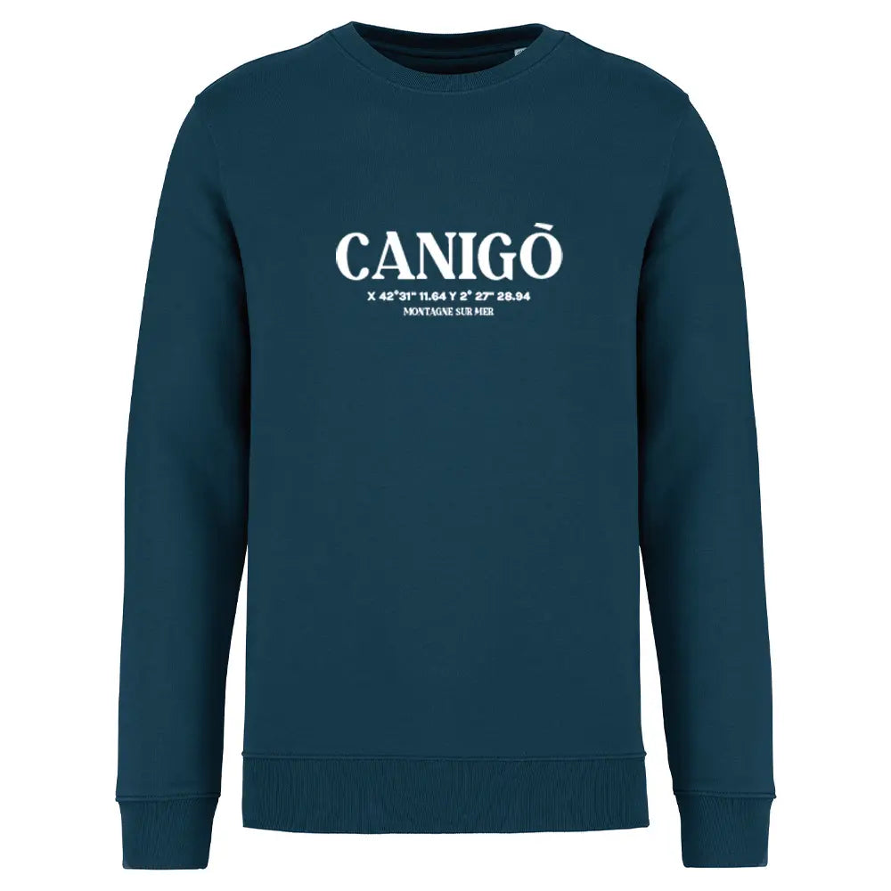 Recycled Round Neck Sweatshirt - Canigó compass