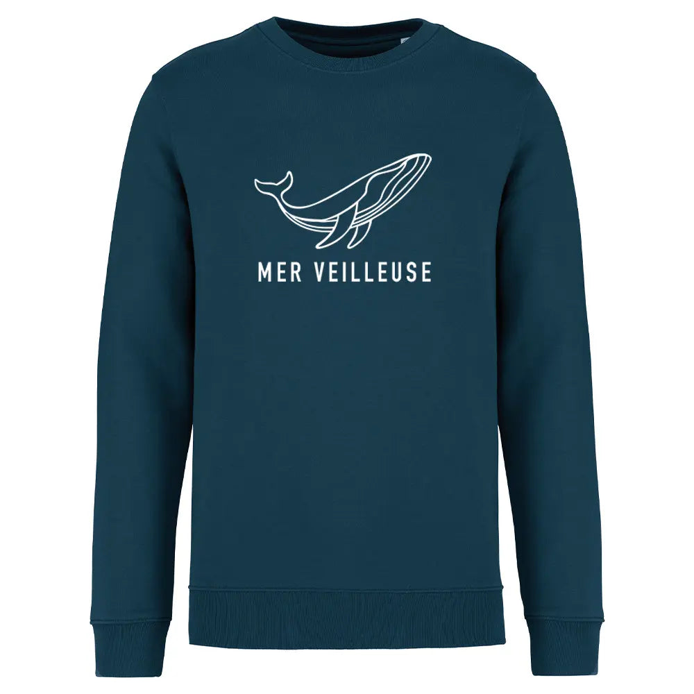 Recycled Round Neck Sweatshirt - Nightlight Sea