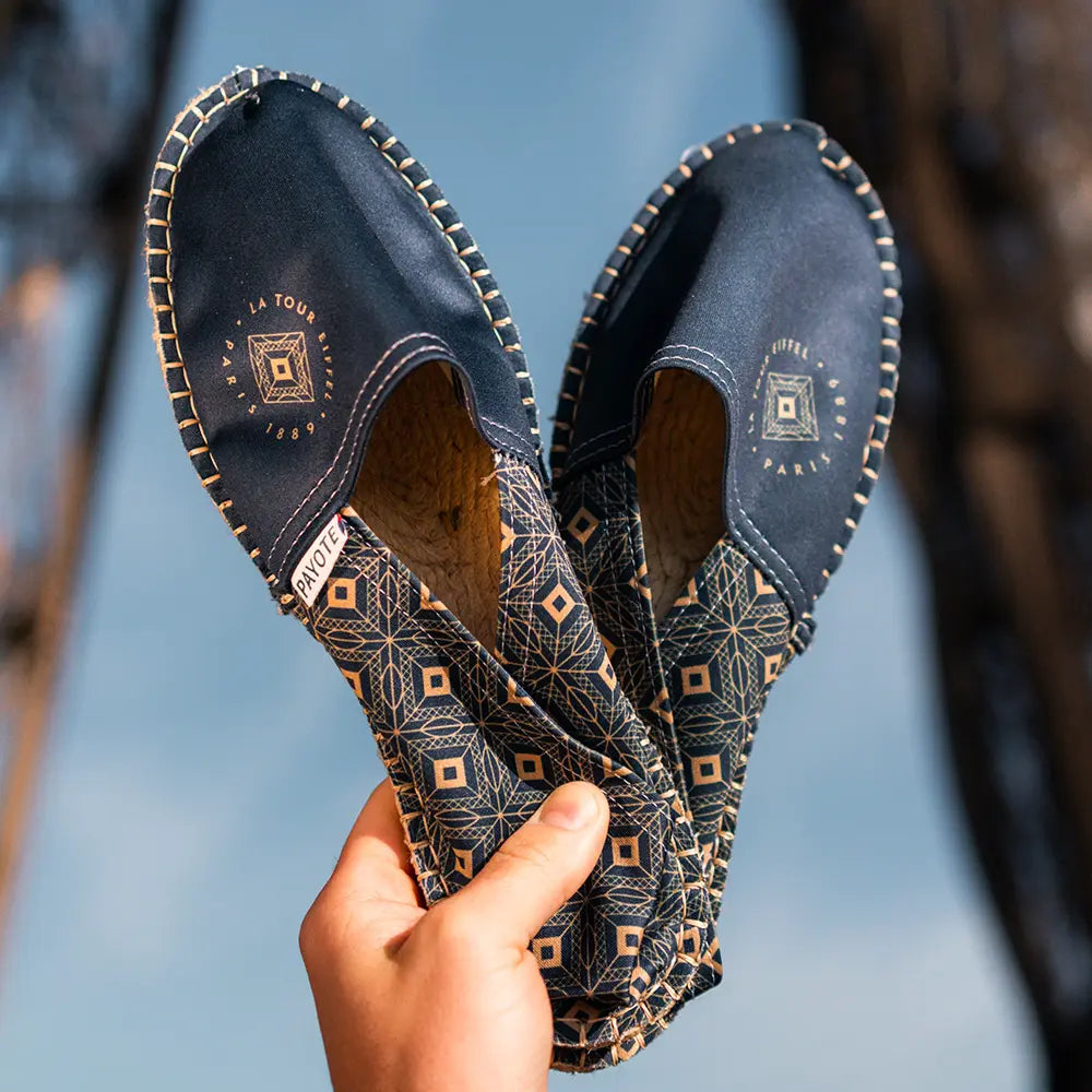 Espadrille Tour Eiffel bleu marine Payote