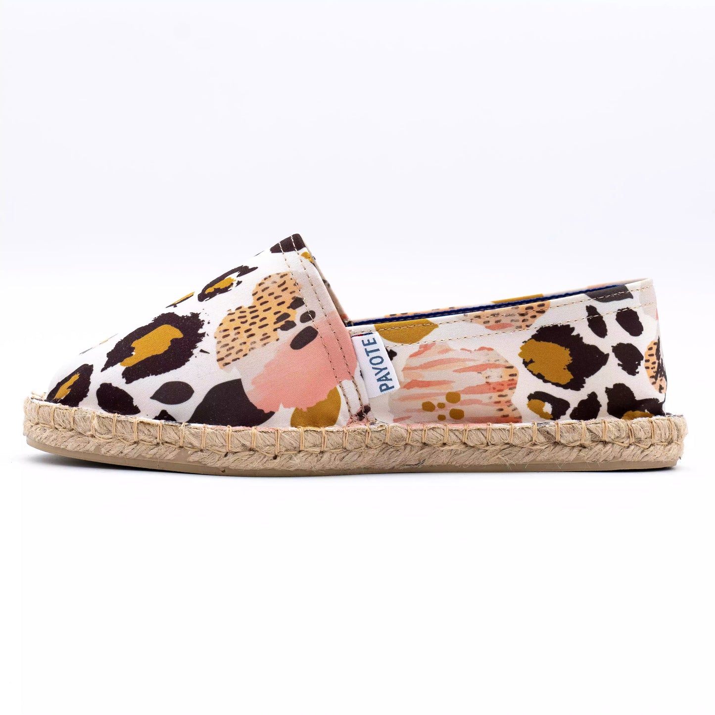 Espadrille Léopard blanche et rose