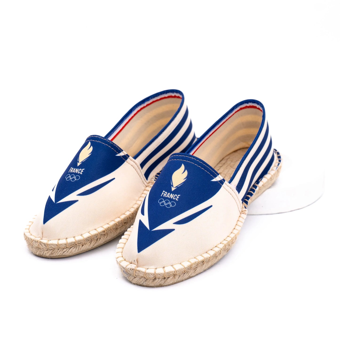 Espadrille JO Paris 2024 au motif de flamme olympique