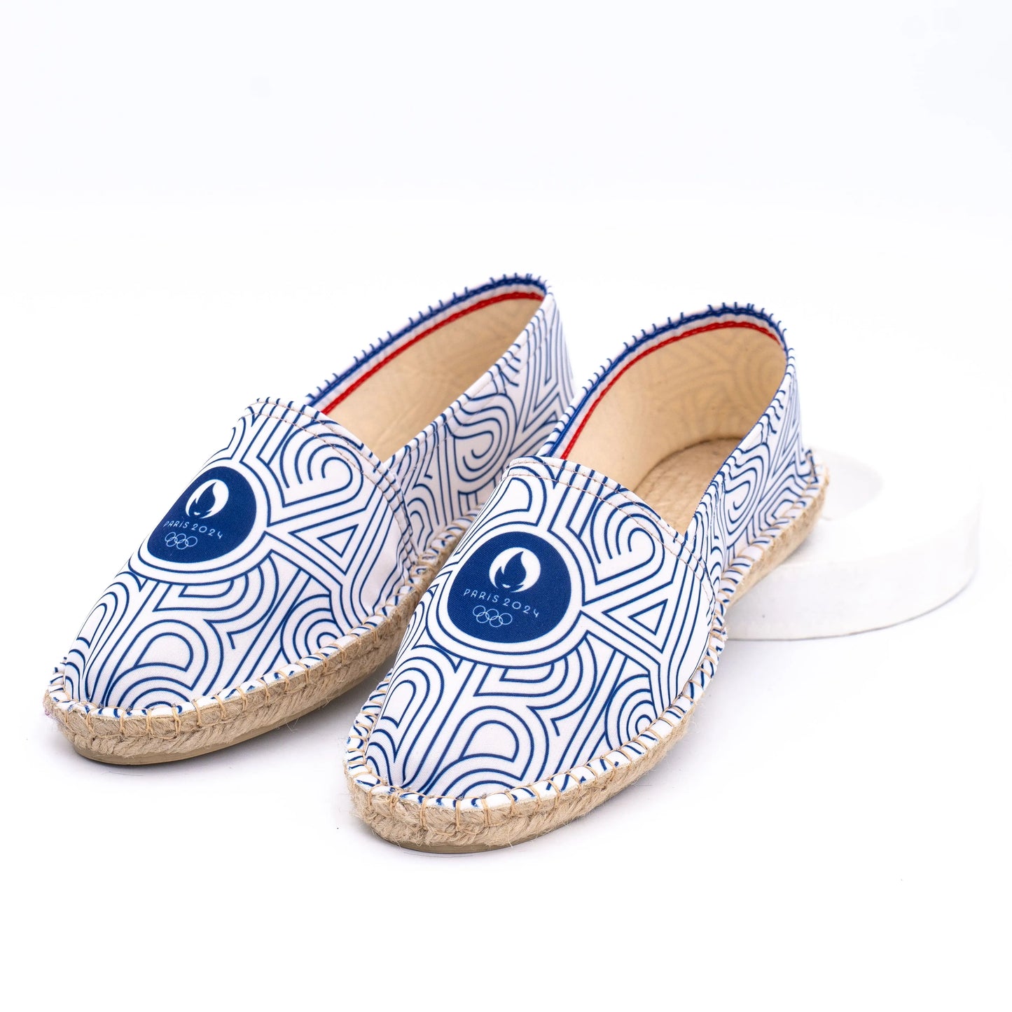 Espadrille JO Paris 2024 design bleue fabriquée en France