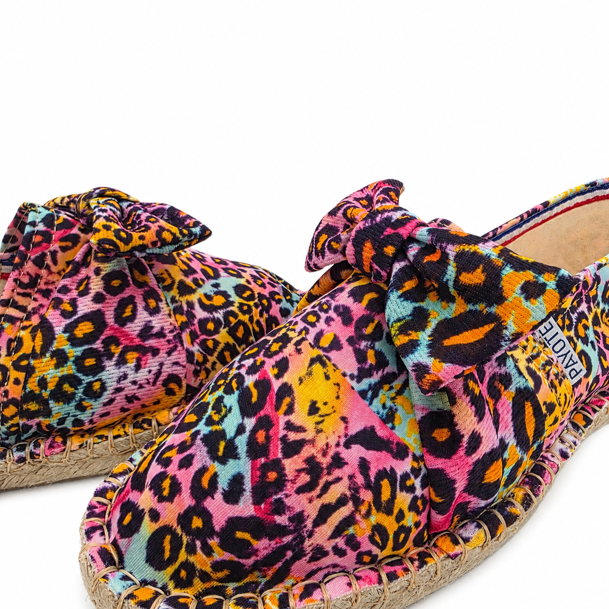 Espadrille léopard à noeud