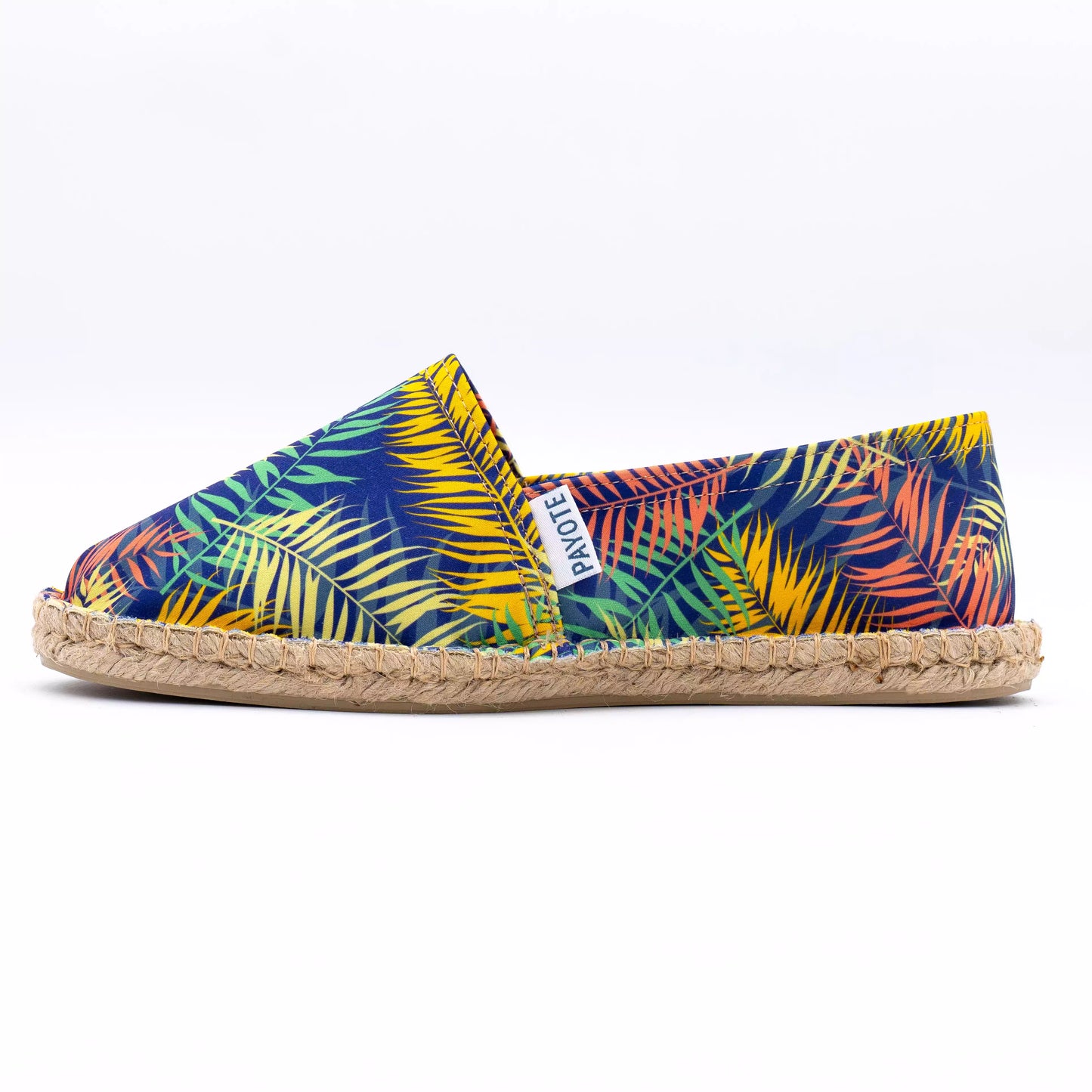 Espadrille à l'imprimé feuilles de palmiers