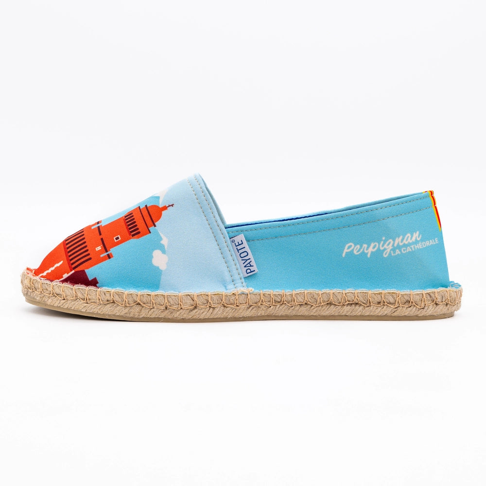 Espadrille à l'imprimé "Perpignan" fabriquée à Perpignan