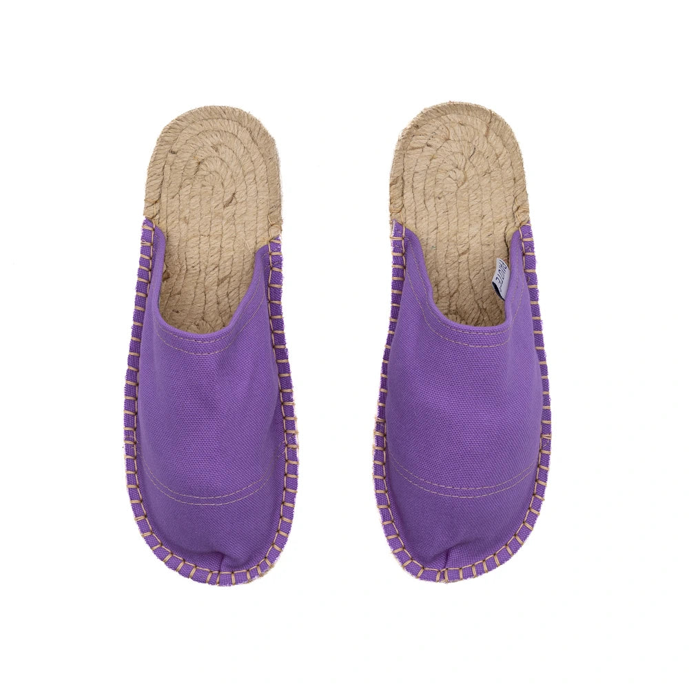 Mule espadrille violette made in France