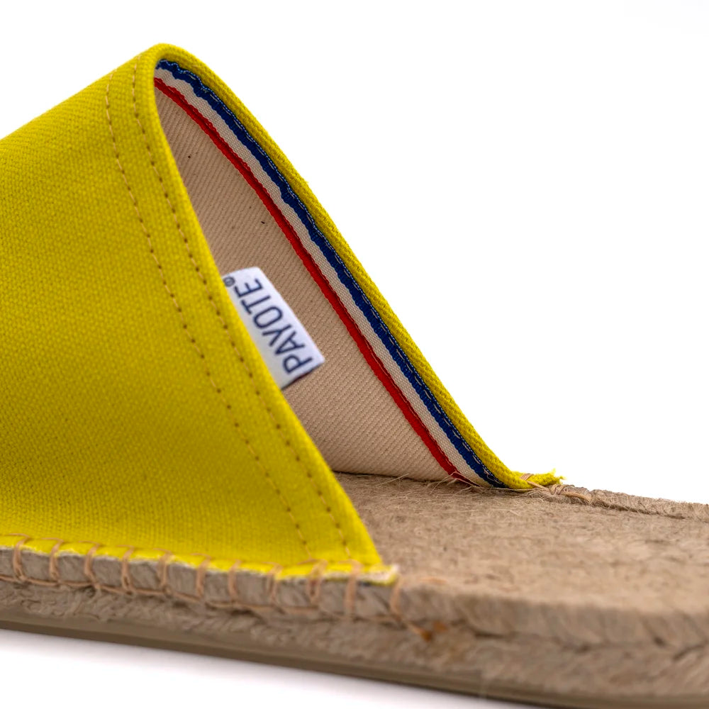 Mule Espadrille Vert Citron Payote made in France