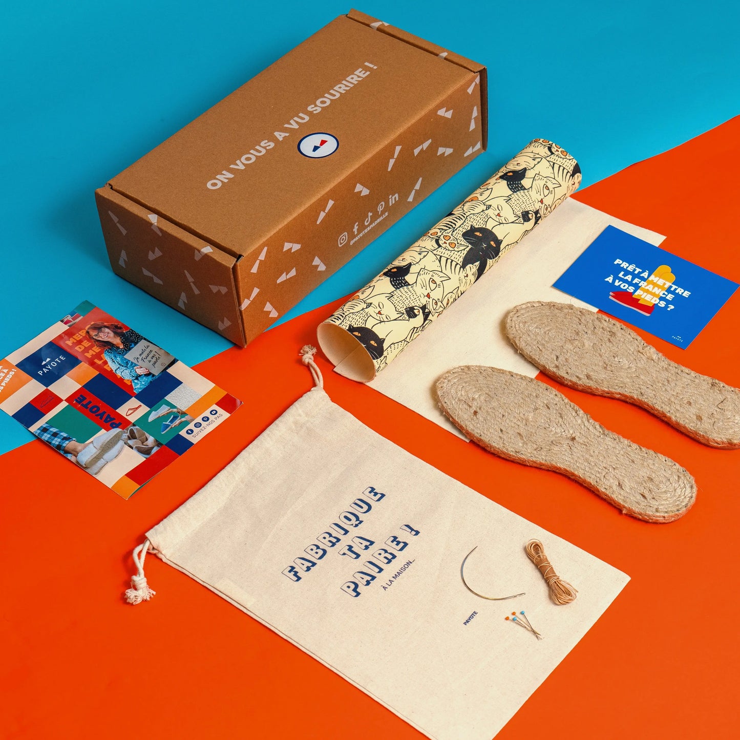 Votre kit complet pour fabriquer l'espadrille Chat