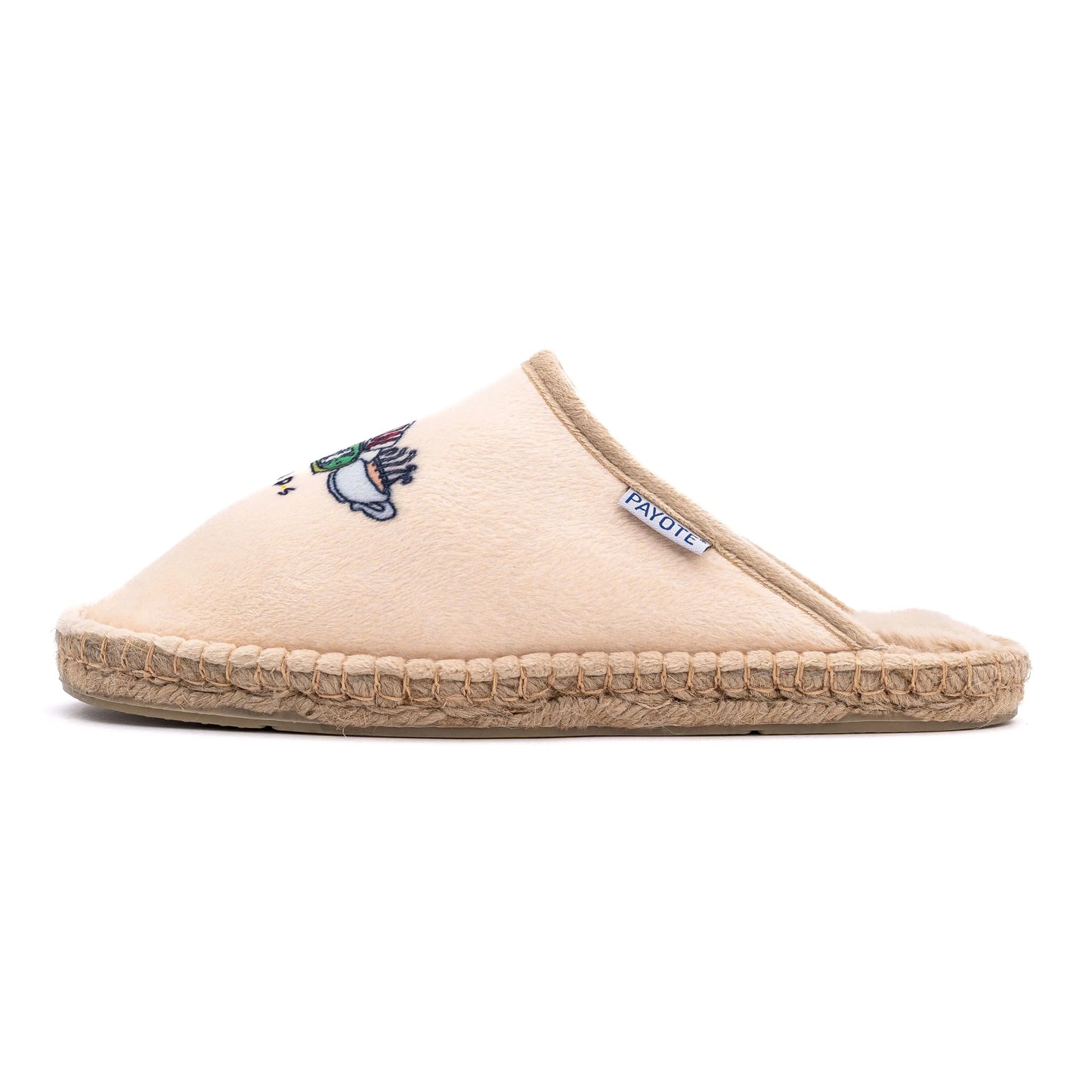 La mule fourrée "Friends" allie l'espadrille au chausson