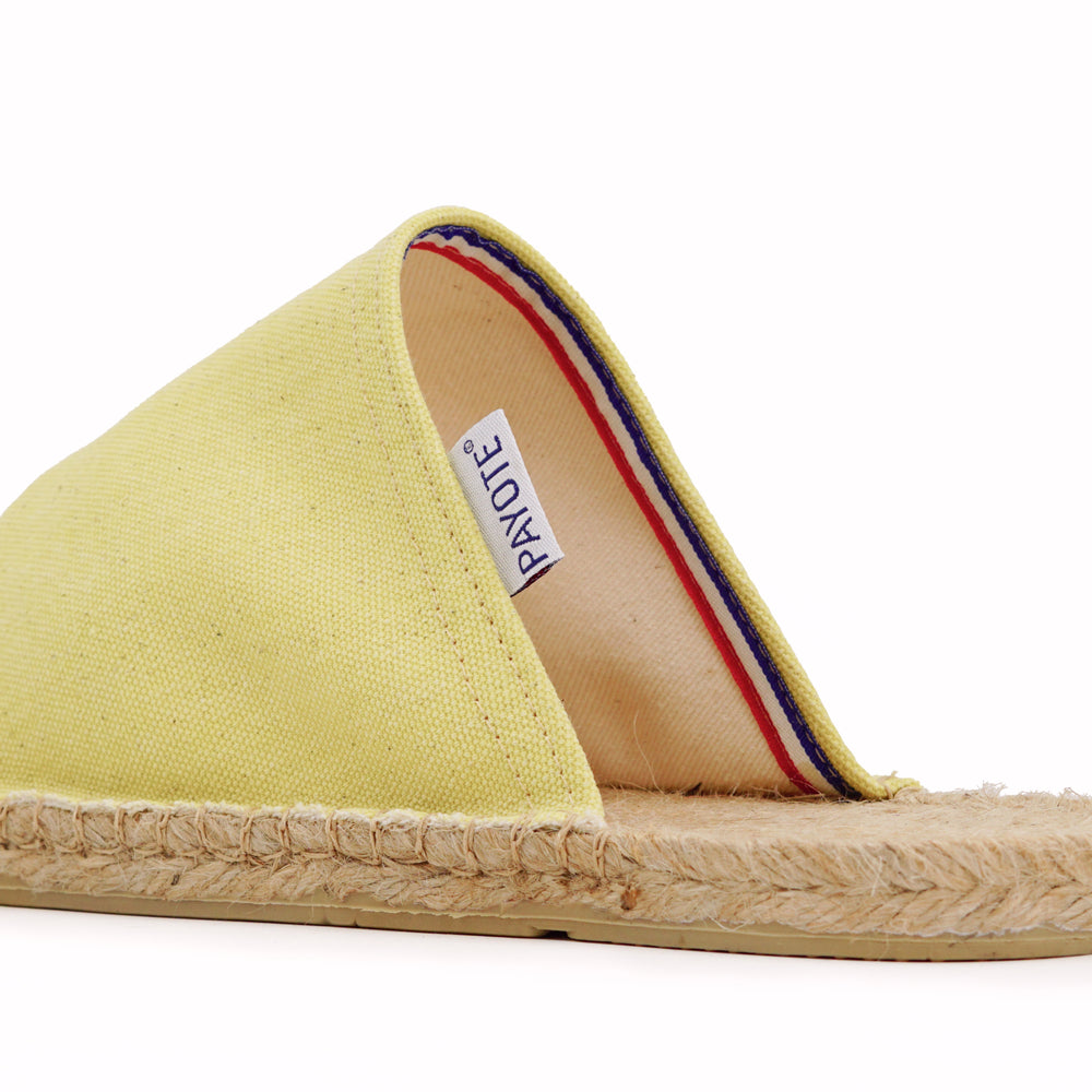 Mule Espadrille Jaune Délavé