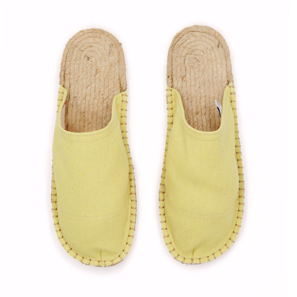 Mule Espadrille Jaune Délavé