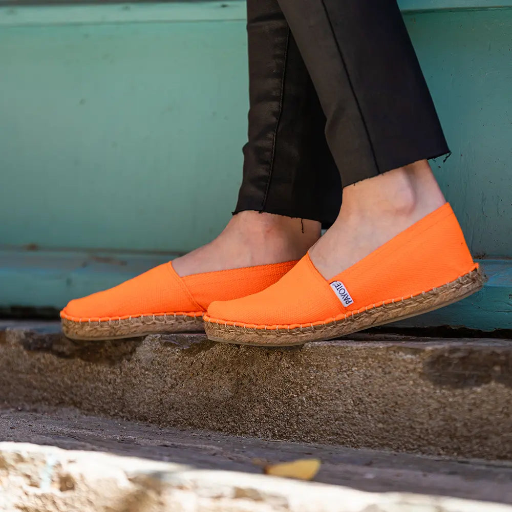 Neon Orange Espadrille