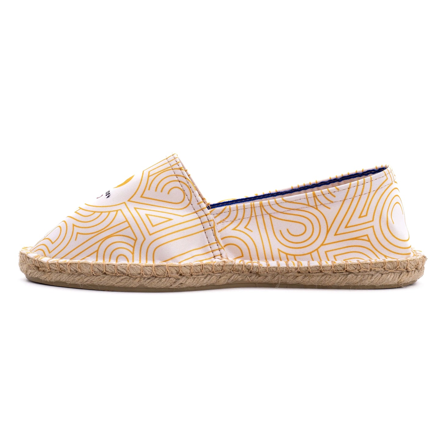 Vue de profil de l'espadrille JO Paris 2024 beige
