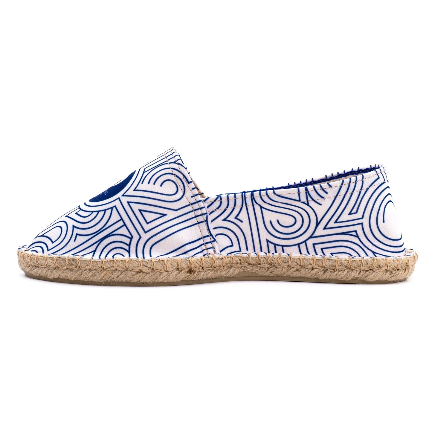 Espadrille design bleue vue de côté