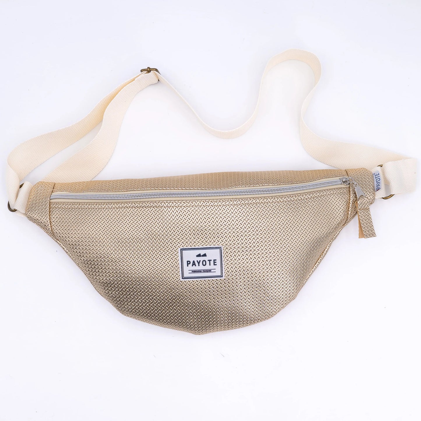 Sac banane argenté fabriqué en France