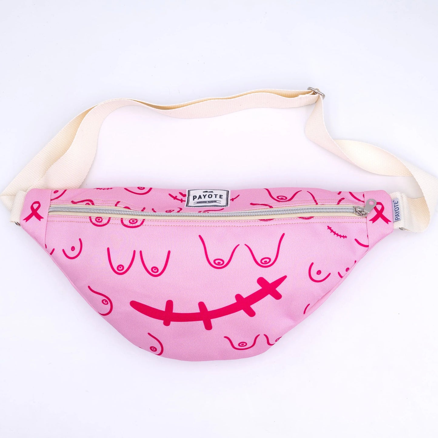 Sac banane octobre rose fabriquée en France