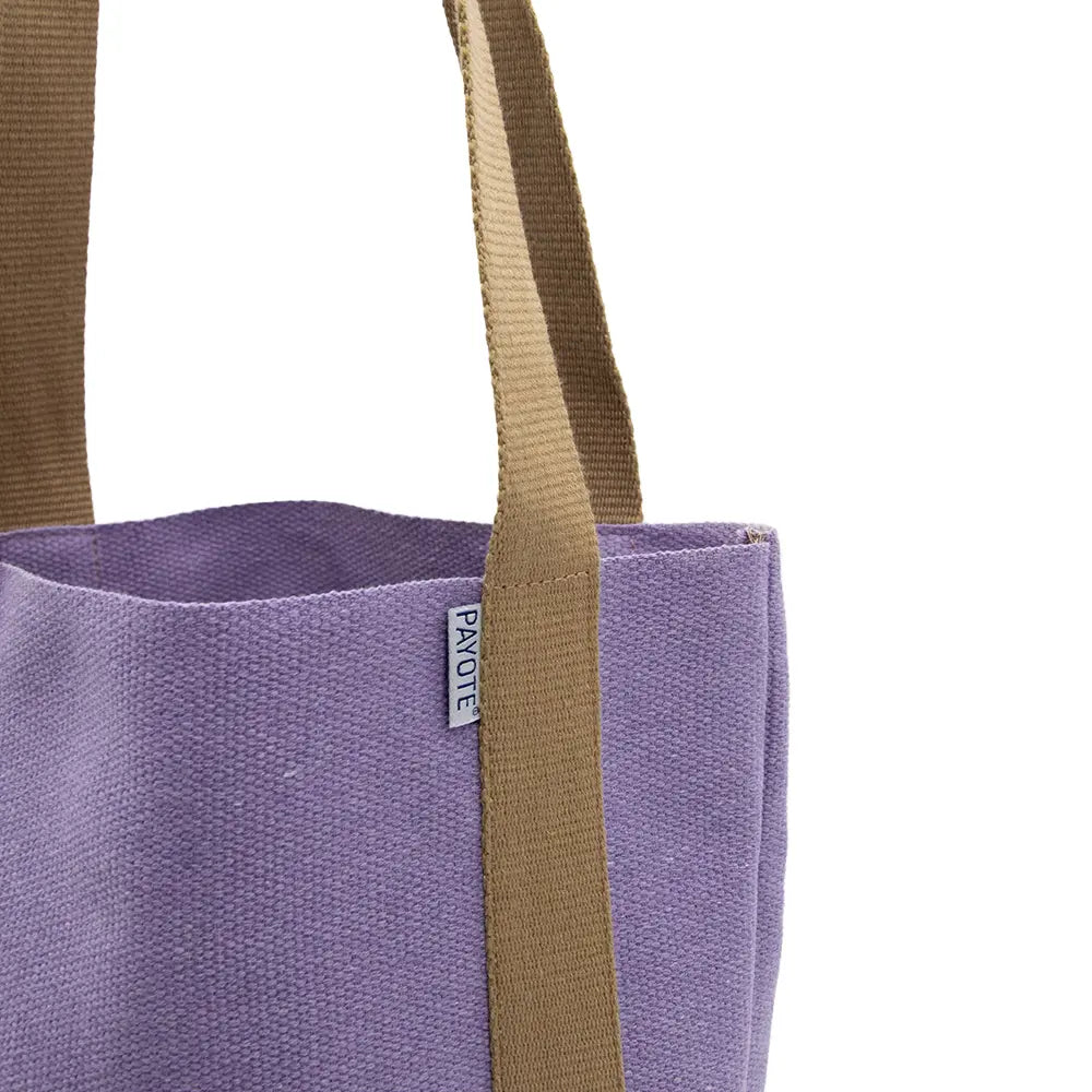 Zoom sur le sac espadrille lilas