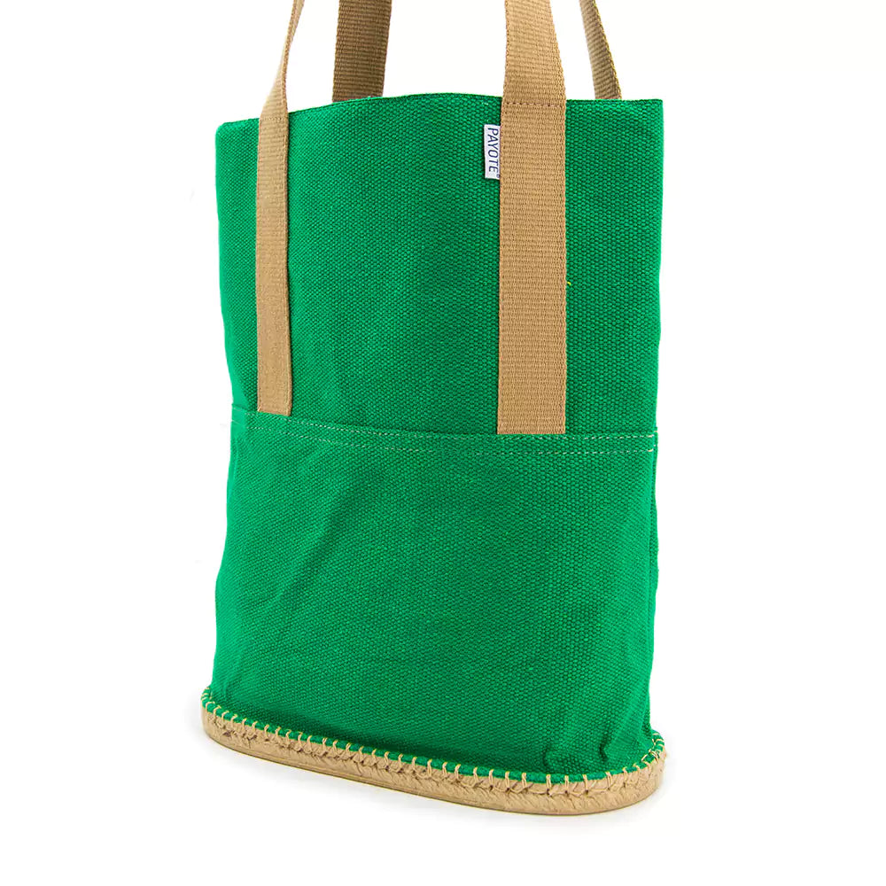 Green espadrille bag