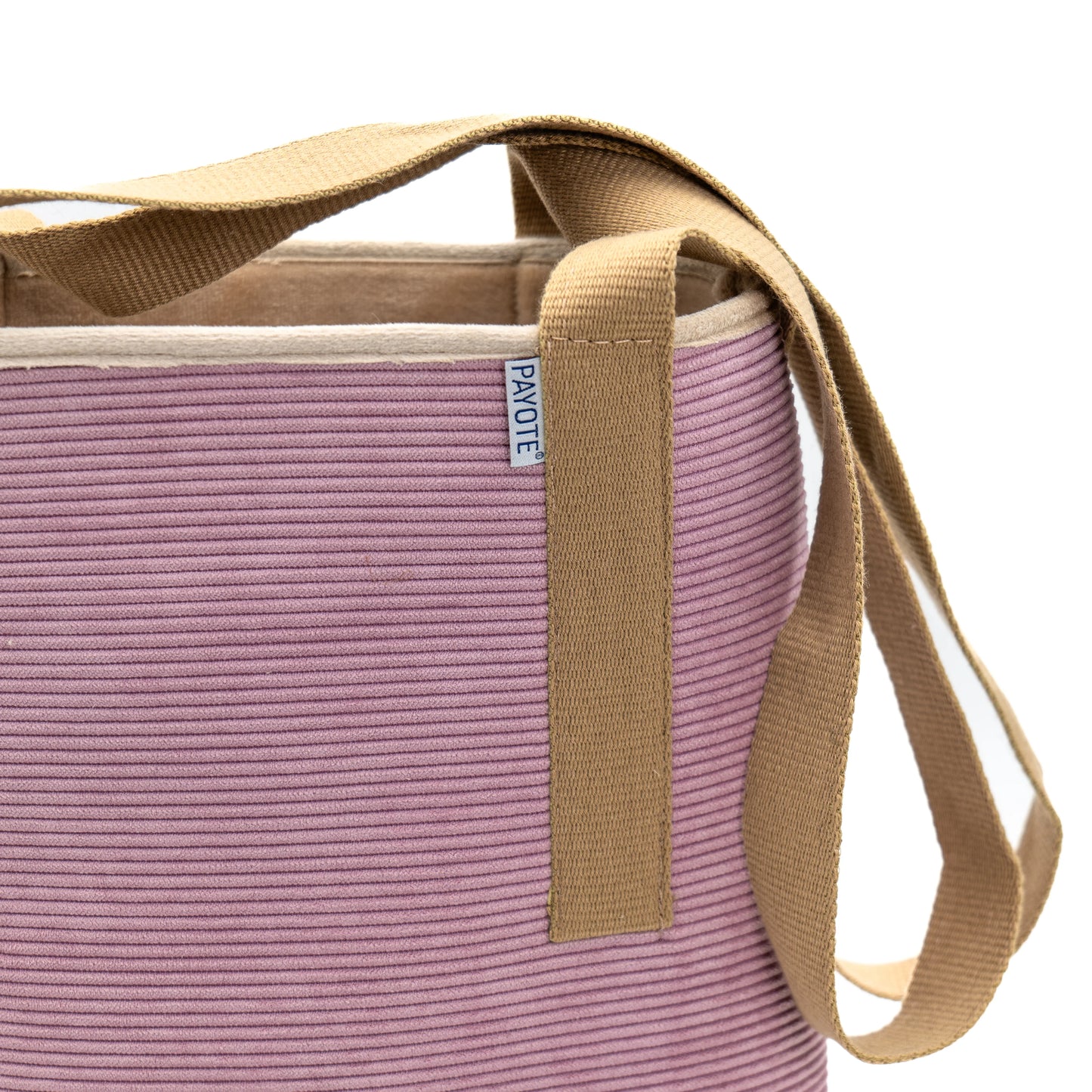 Etiquette du sac espadrille fourré rose