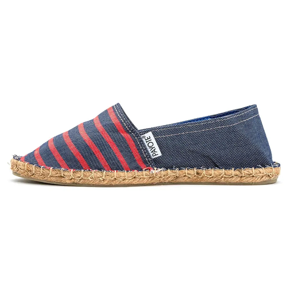 Espadrille rayée bicolore 