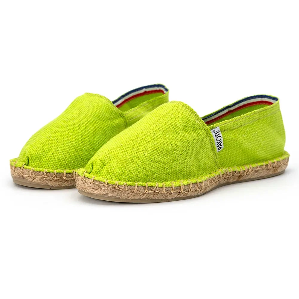 Vue d'ensemble de l'espadrille vert bambou