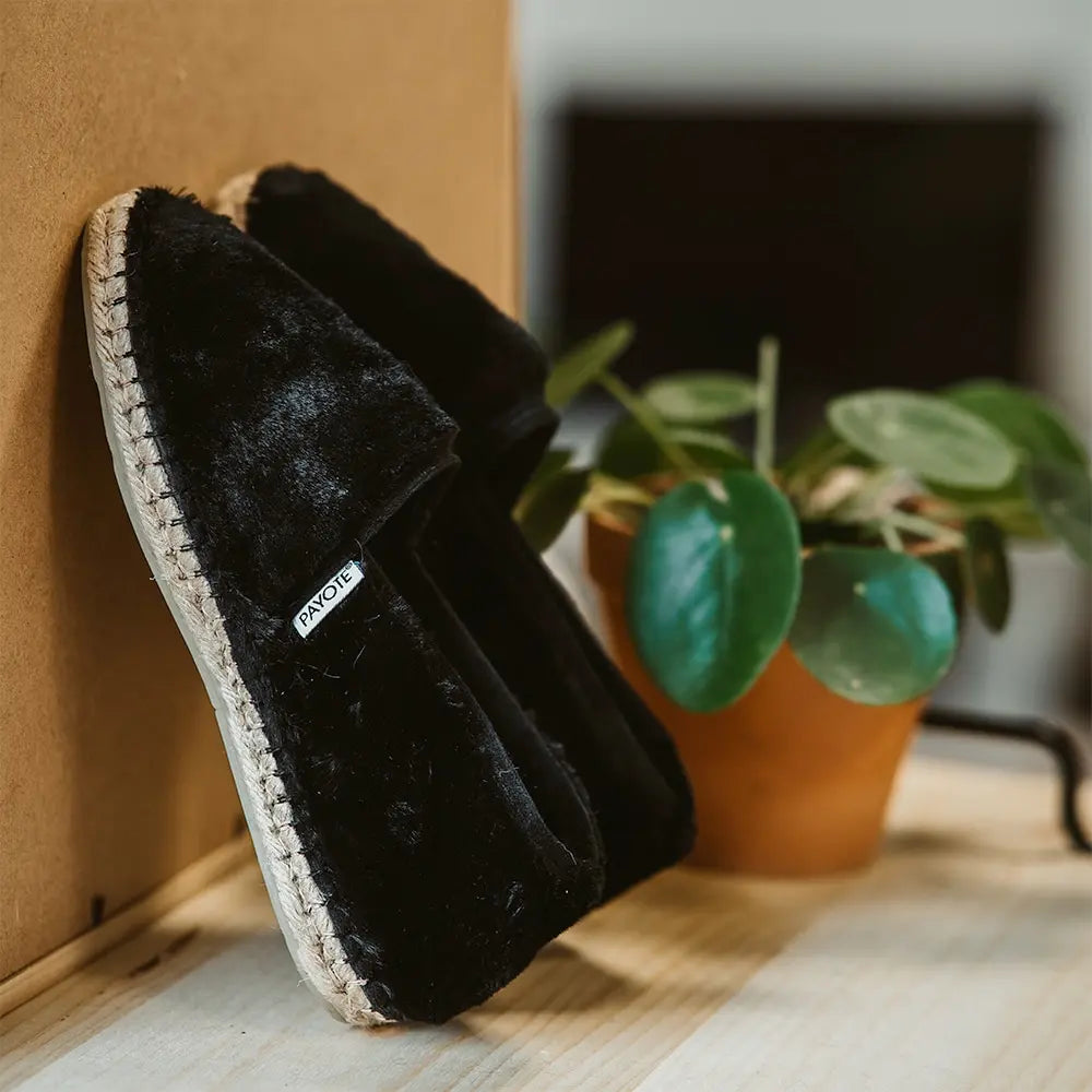 Chausson espadrille noir made in France