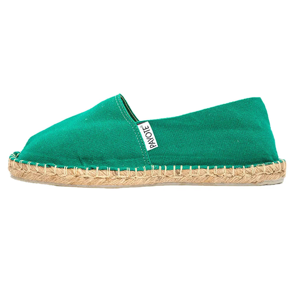 Espadrille verte fabriquée en France