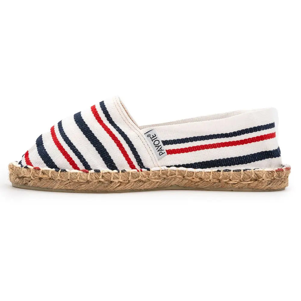 Espadrille rayée bleu blanc rouge