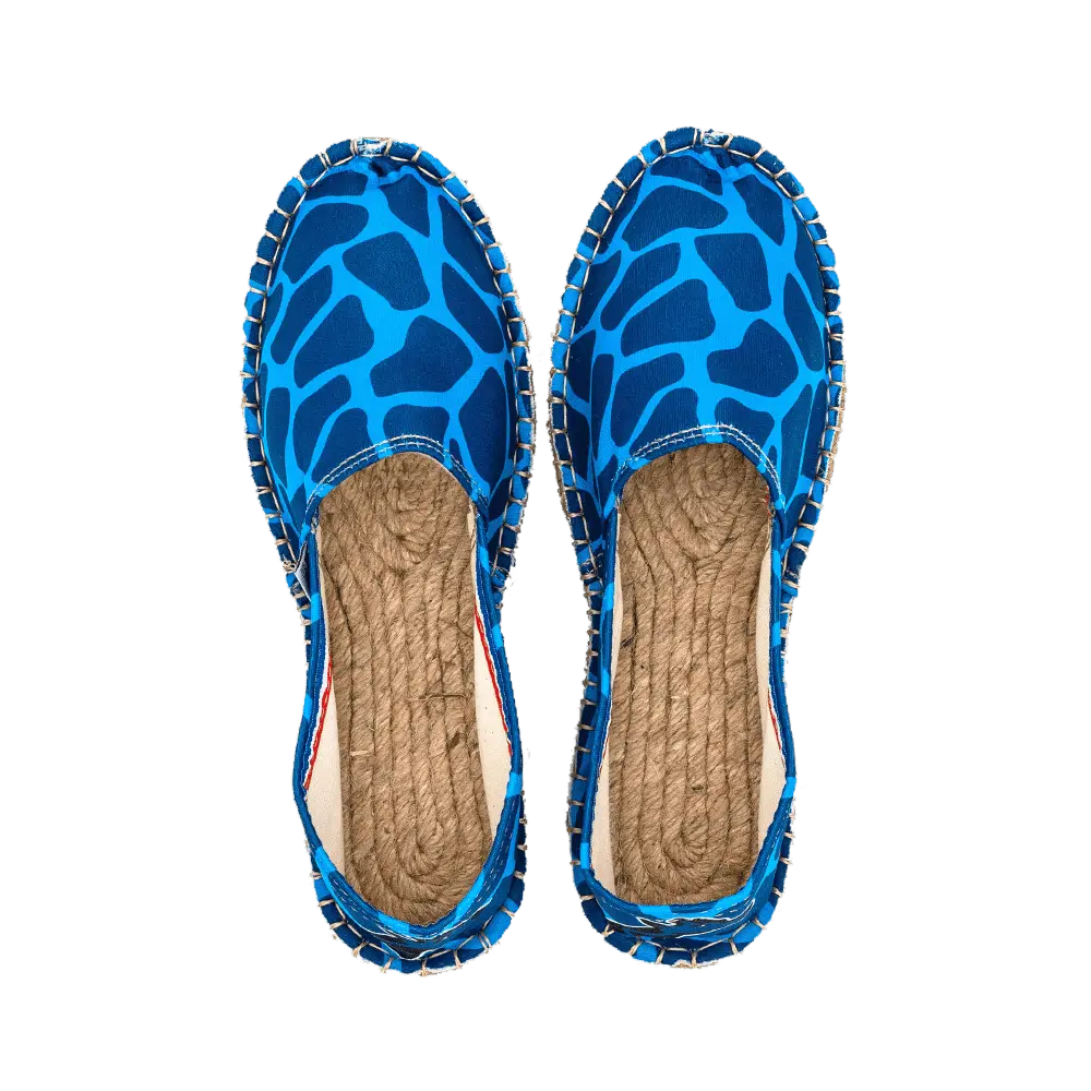 Espadrille Girafon Bleu fabriquée en France