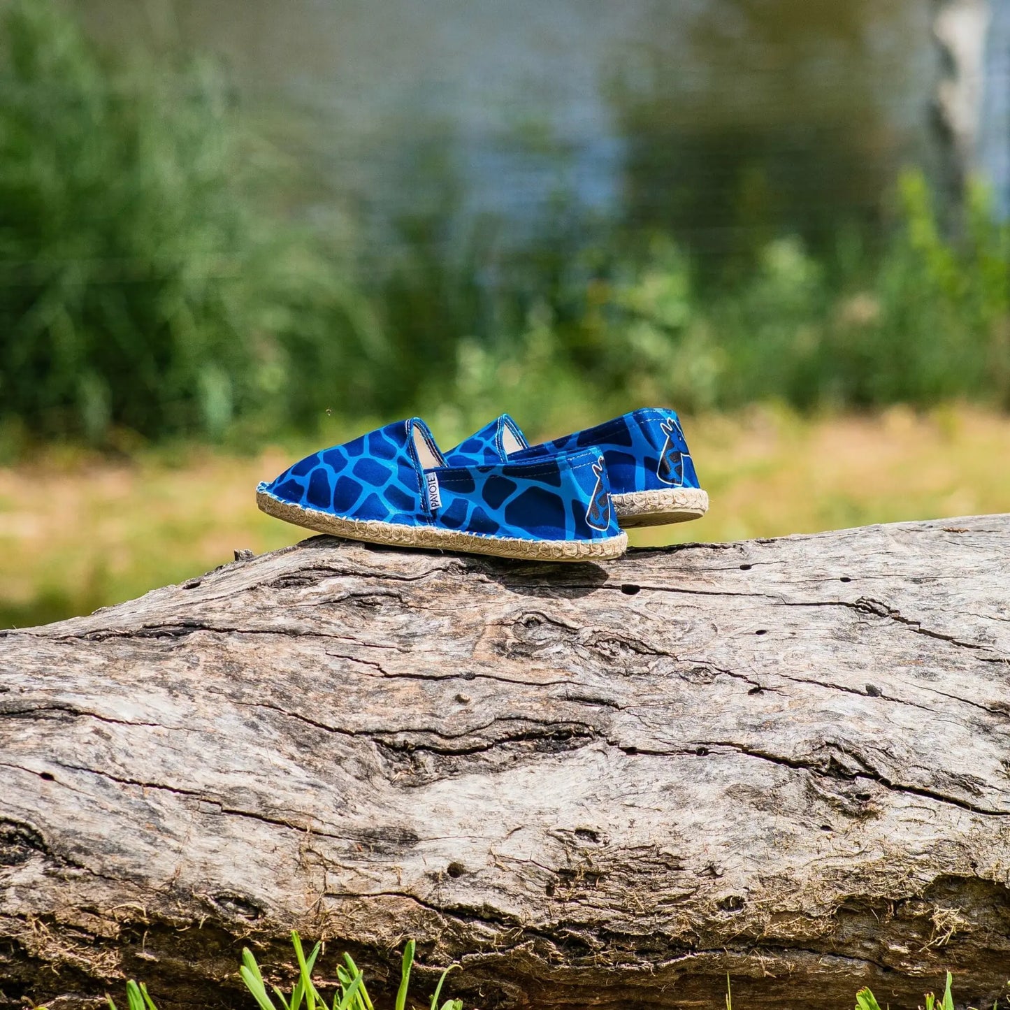 Espadrille Girafon bleu x Payote made in France