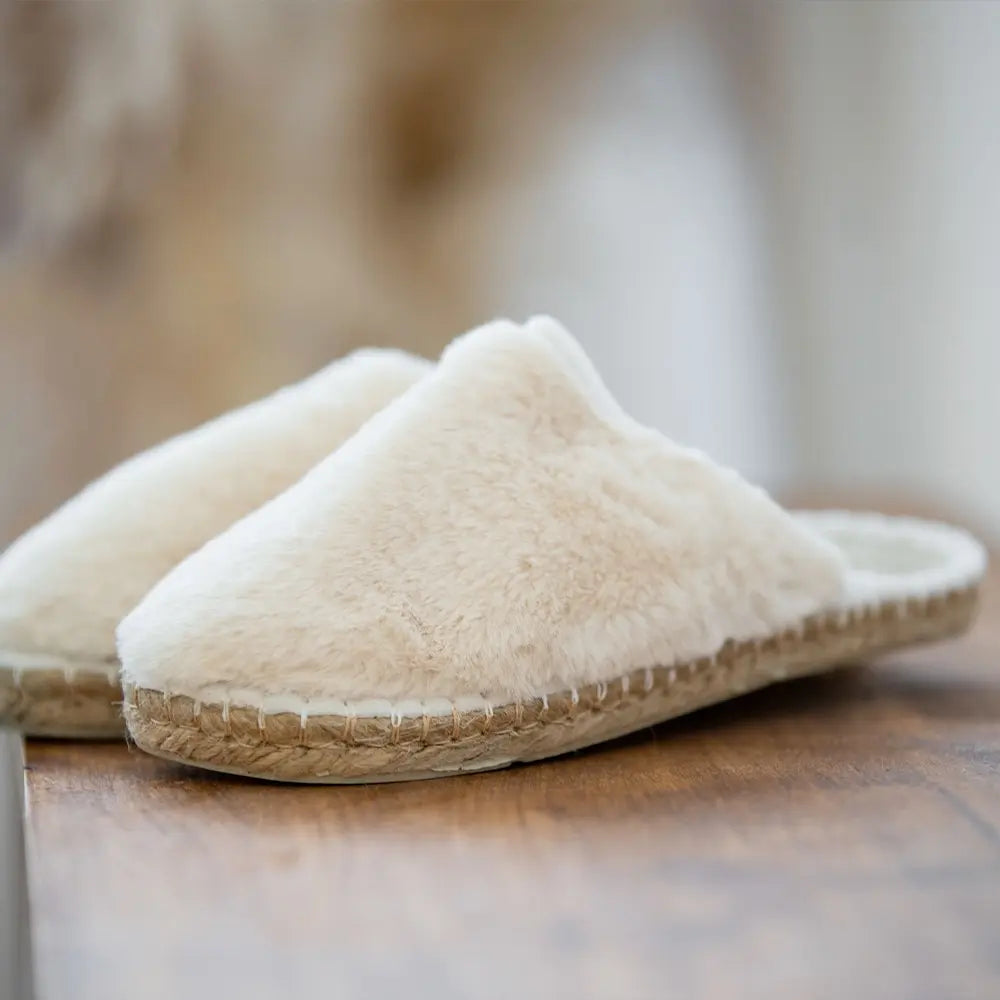 Chausson Mule Espadrille Blanche