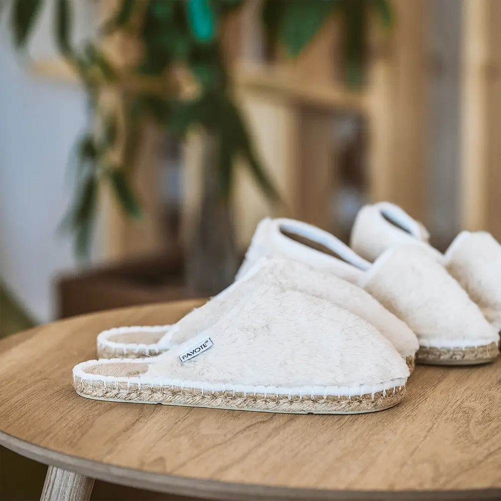 Chausson Mule Espadrille Blanche