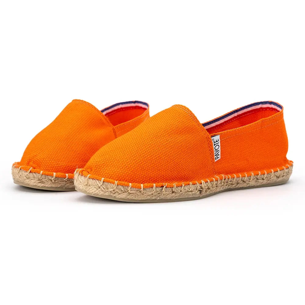 Vue d'ensemble de l'espadrille orange