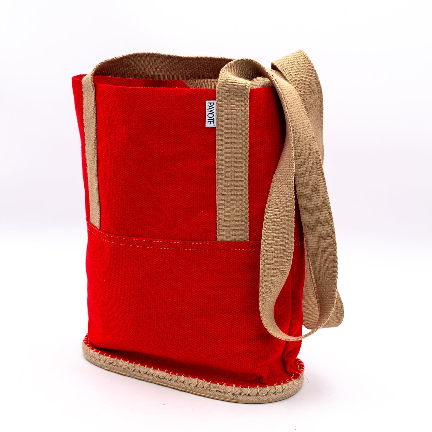 Red espadrille bag