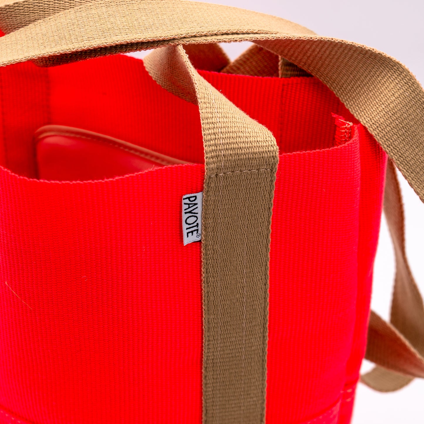 Neon pink espadrille bag