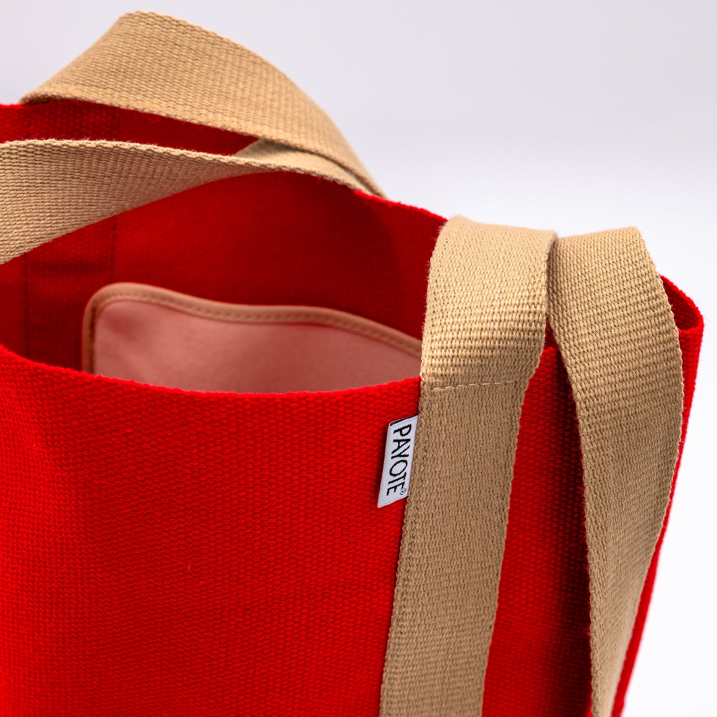 Red espadrille bag