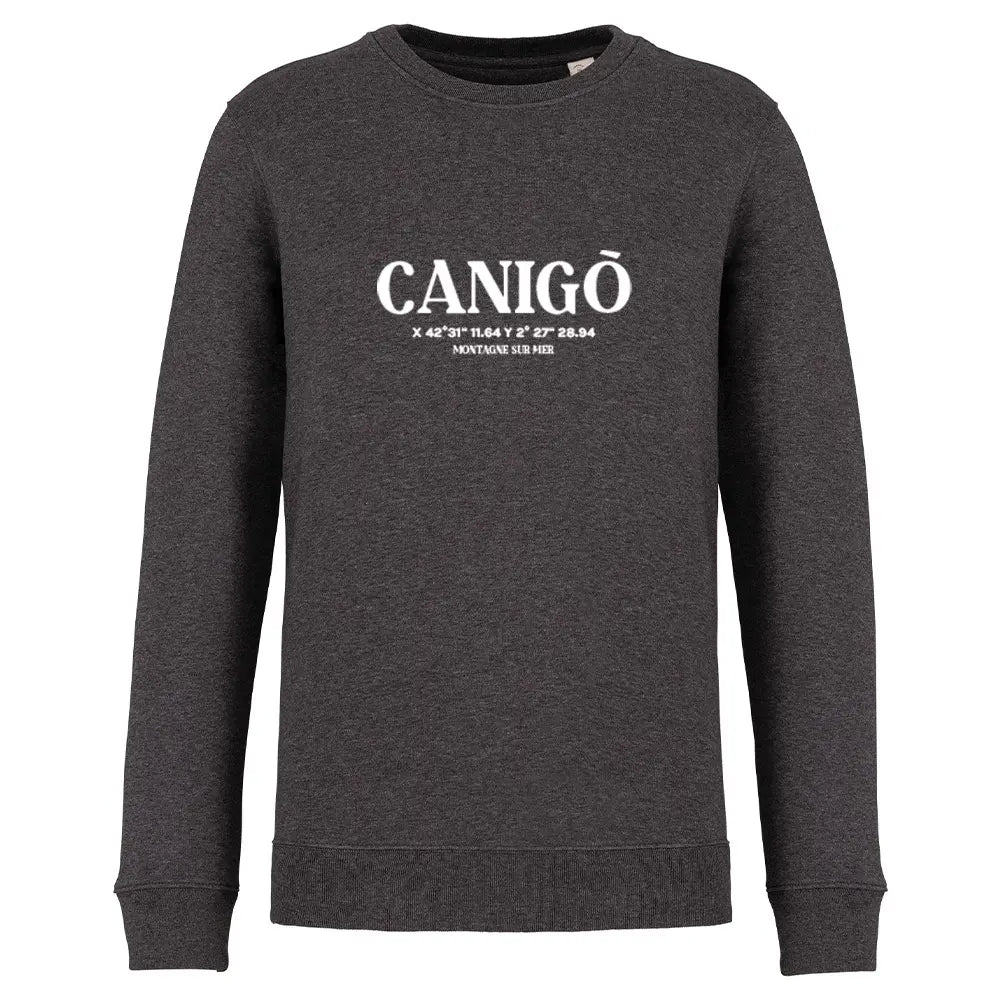 Recycled Round Neck Sweatshirt - Canigó compass