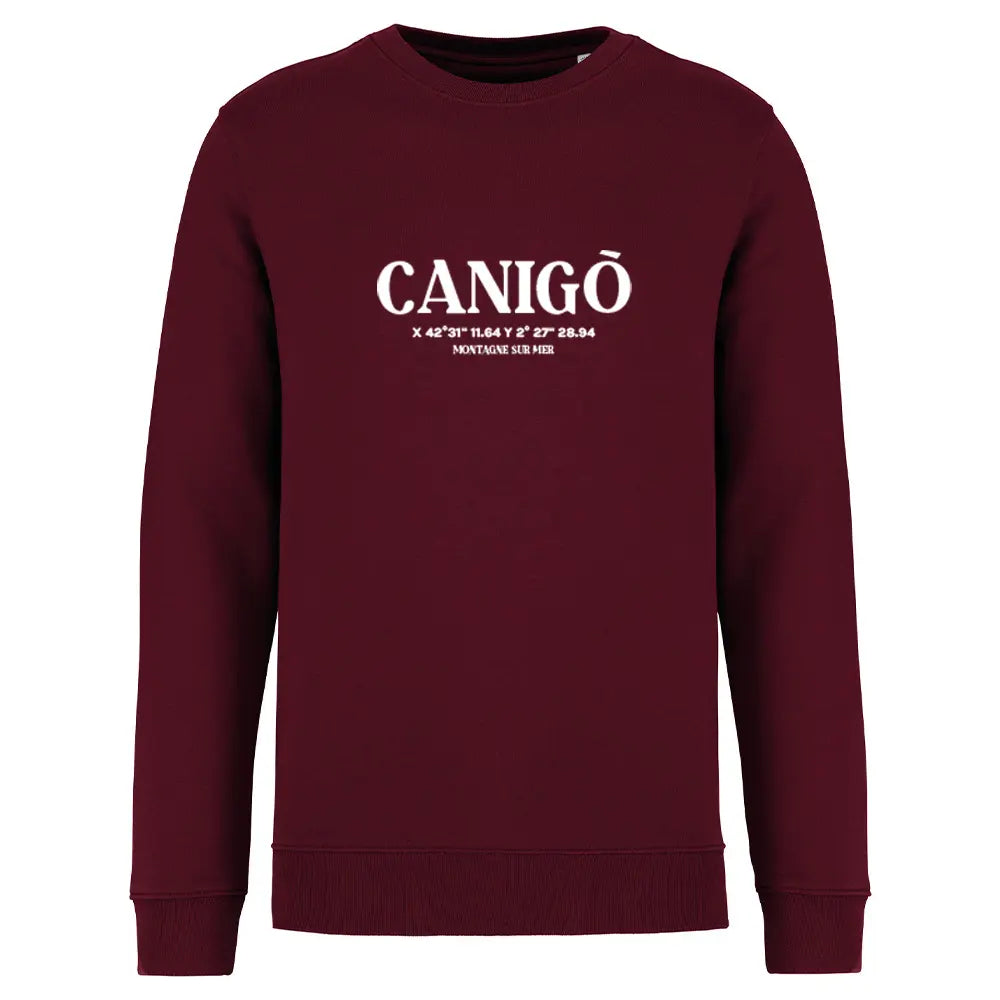 Recycled Round Neck Sweatshirt - Canigó compass