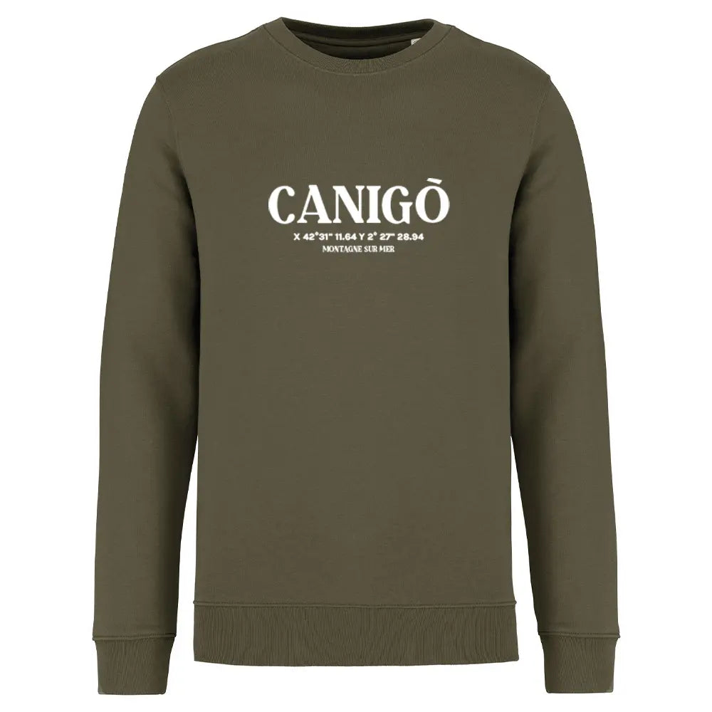 Recycled Round Neck Sweatshirt - Canigó compass