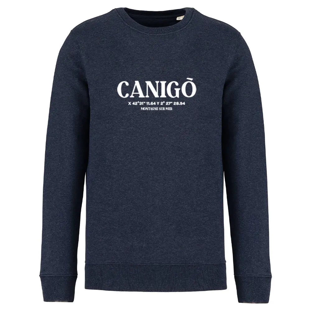 Recycled Round Neck Sweatshirt - Canigó compass