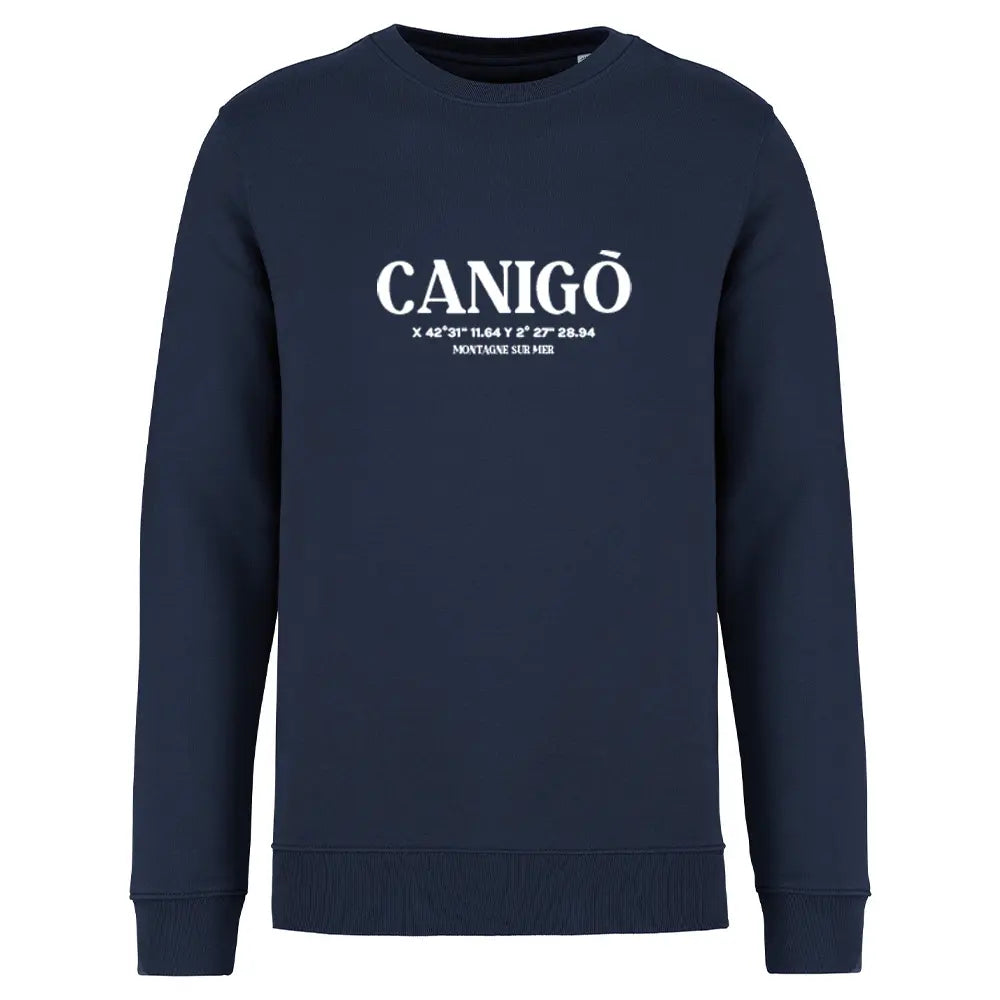 Recycled Round Neck Sweatshirt - Canigó compass