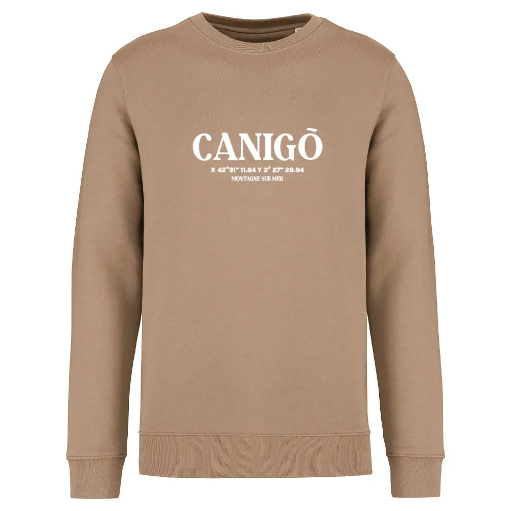 Recycled Round Neck Sweatshirt - Canigó compass