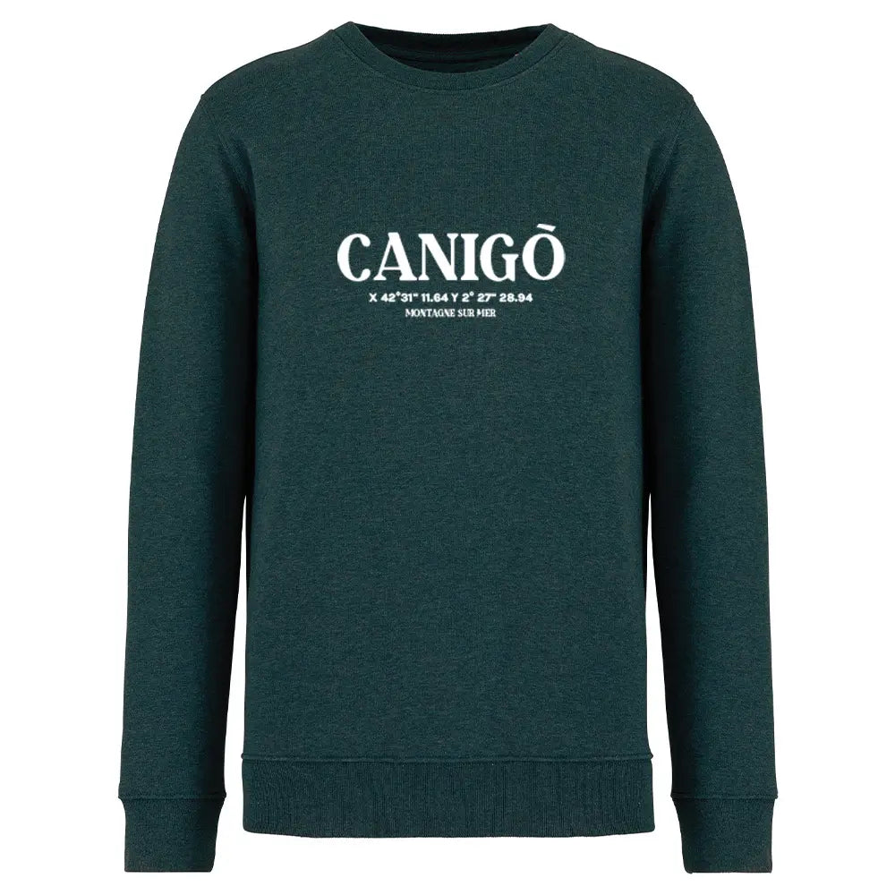 Recycled Round Neck Sweatshirt - Canigó compass