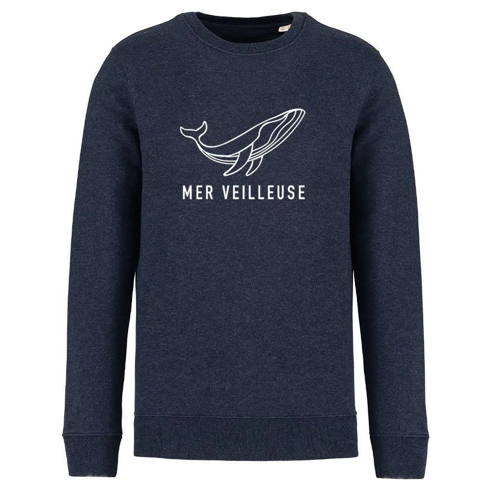 Recycled Round Neck Sweatshirt - Nightlight Sea