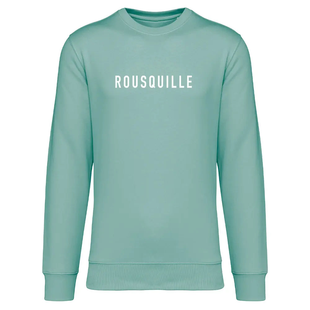 Sweat col rond Rousquille vert jade